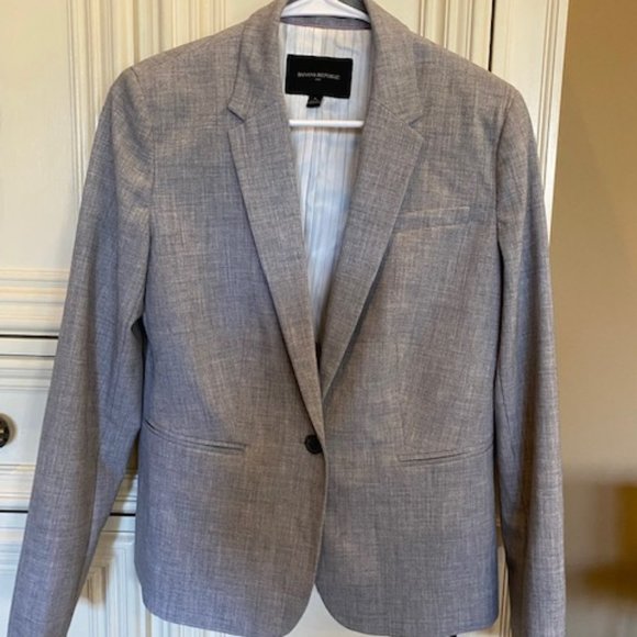 Banana Republic Blazer size 4 gray - Picture 1 of 5